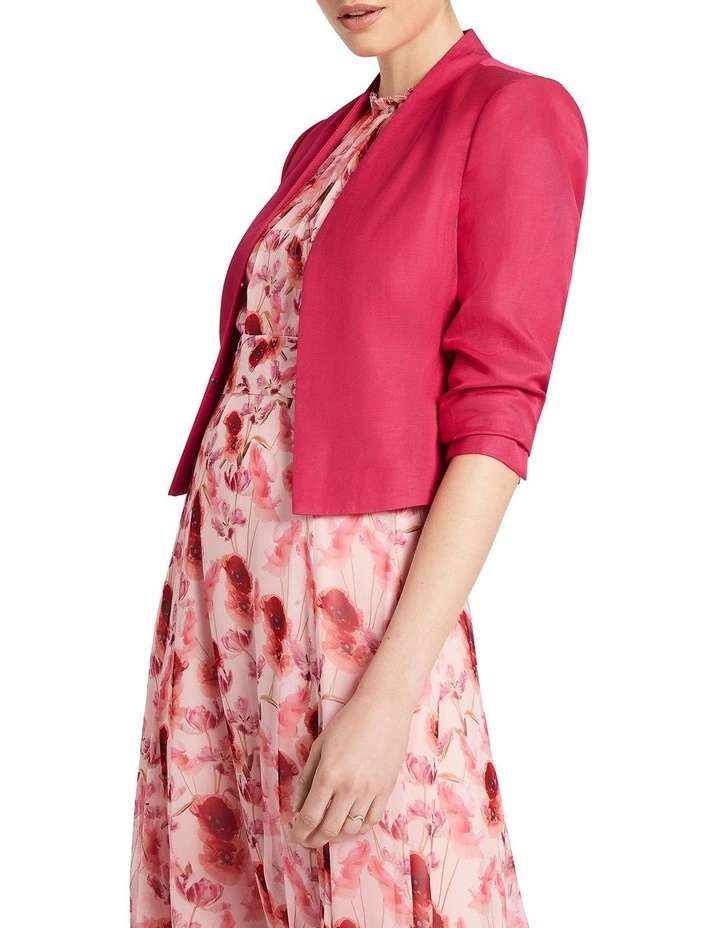Leia Cropped Jacket in Jam