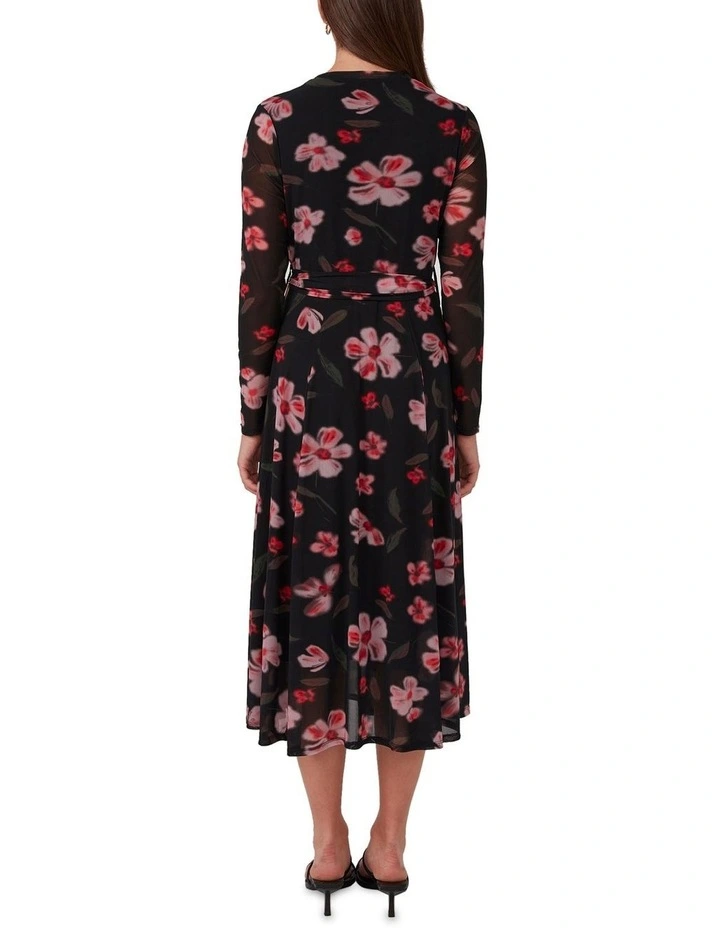 Blush Blossom Dress in Black/Pink