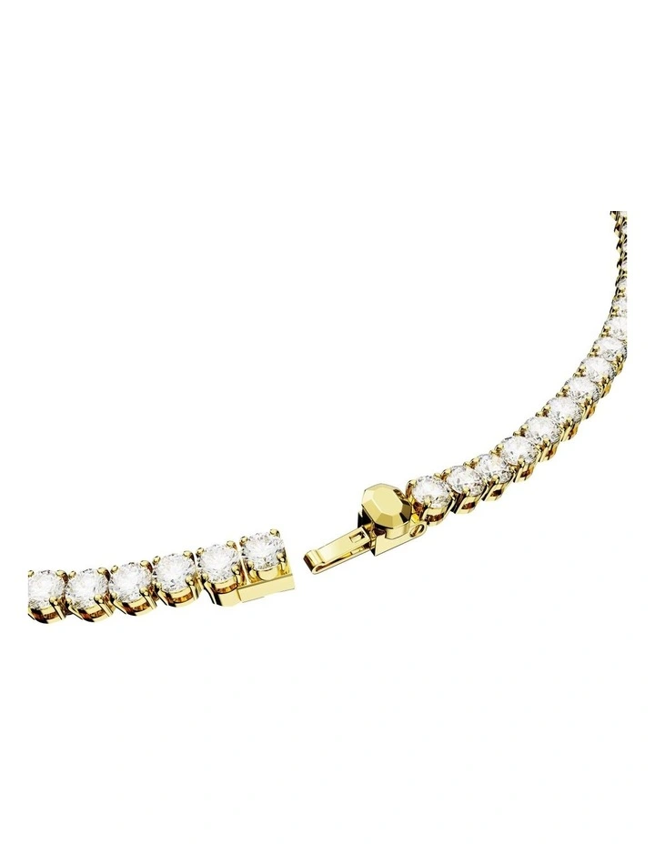 Matrix Tennis Necklace in White/Gold-Tone