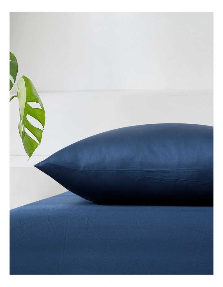 500TC Cotton Sateen Euro Pillowcase in Navy