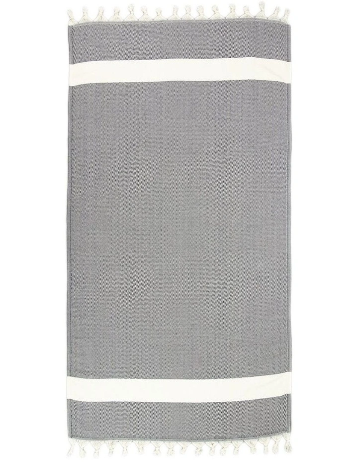 Zigzag Turkish Towel in Black/White