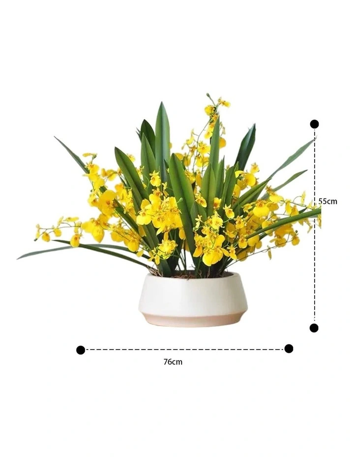 Exclusive Design Artificial Oncidium Floral Arrangement in Yellow
