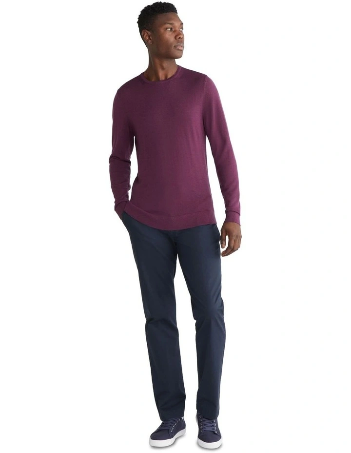 Merino Crew Neck Knit in Purple