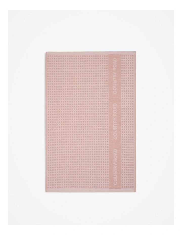Australian Cotton Elli Tea Towel in Rose
