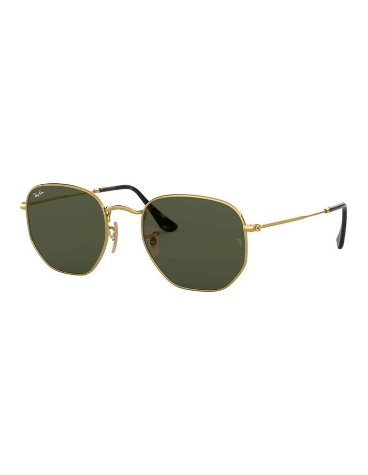 Hexagonal Flat Lenses Gold RB3548N Sunglasses