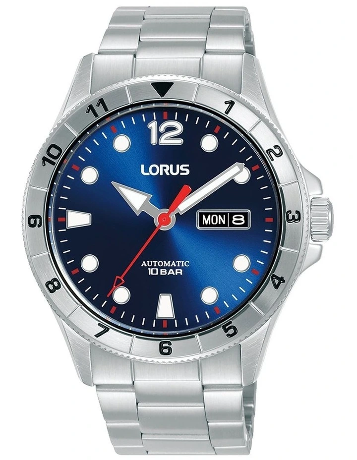 Automatic Stainless Steel Case Watch in Silver
