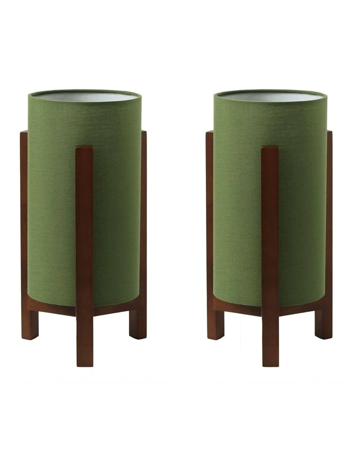 Aaliyah Table Lamp Set of 2 in Green