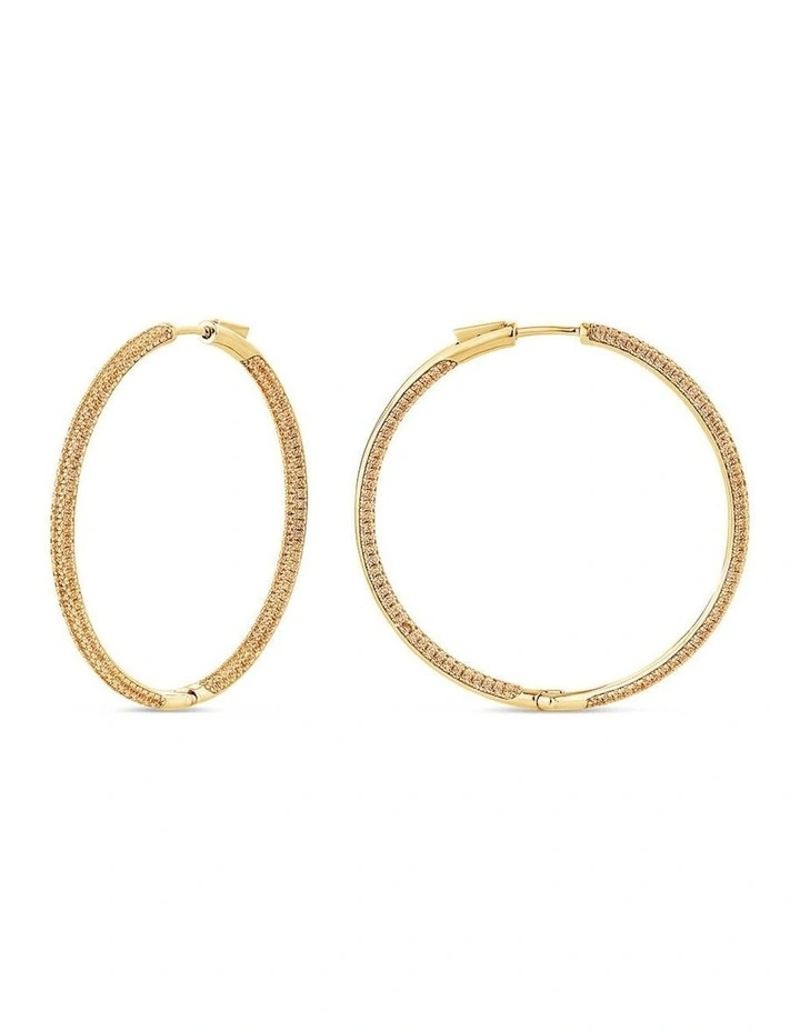 Pursuit Pave Hoops in Champagne