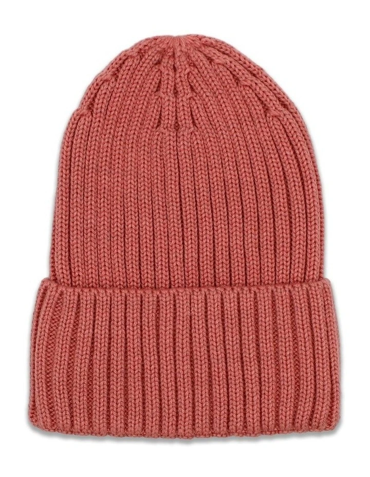 Mia Wool Blend Beanie in Blush