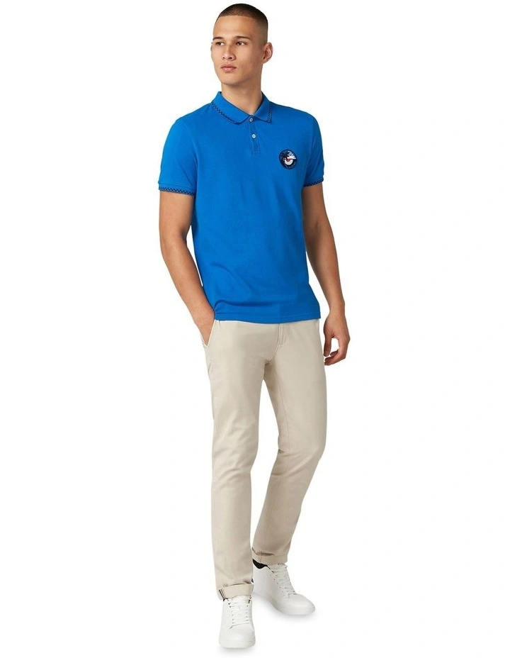 Palm Tree Polo in Blue