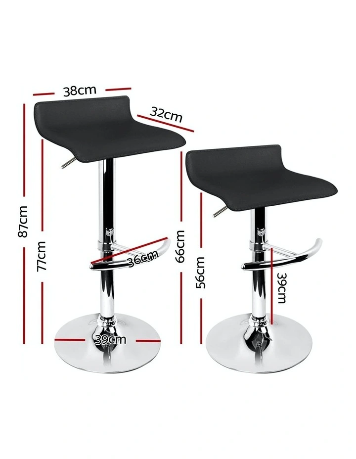 Bar Stools Kitchen Chairs x4 in Black