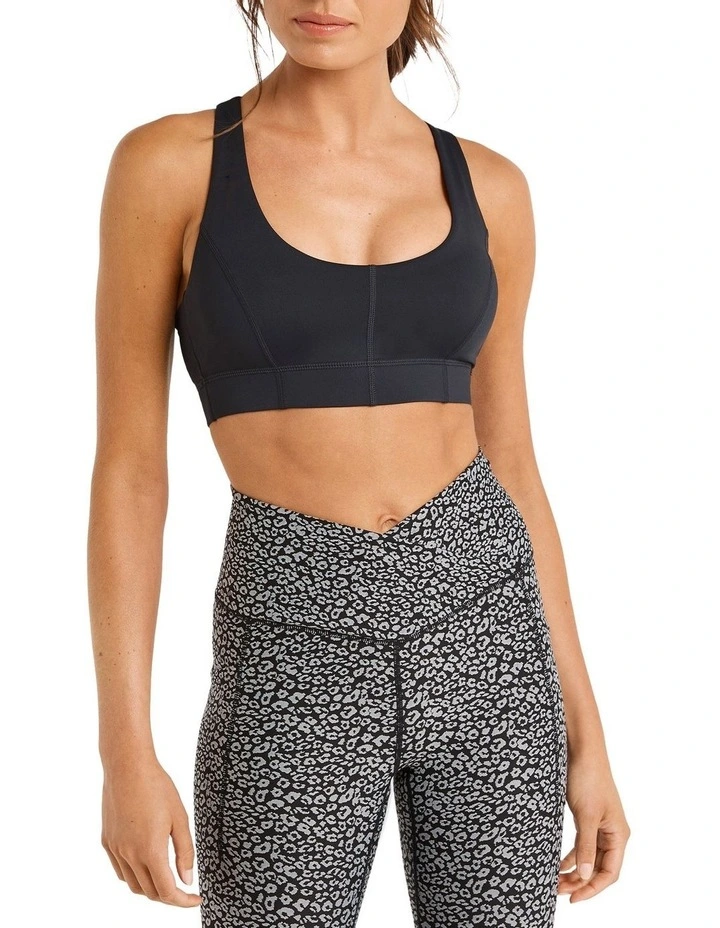 Energise Medium Impact Sports Bra in Black