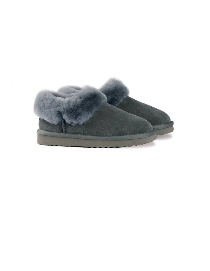 Ankle Wool Slipper in Grey