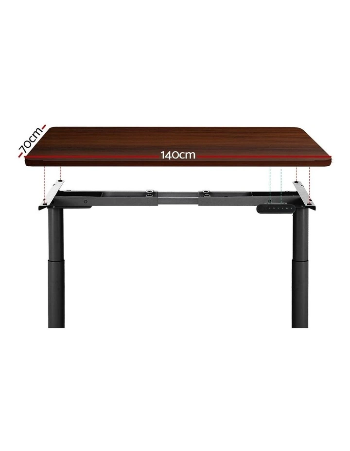 Standing Desk in Walnut/Black
