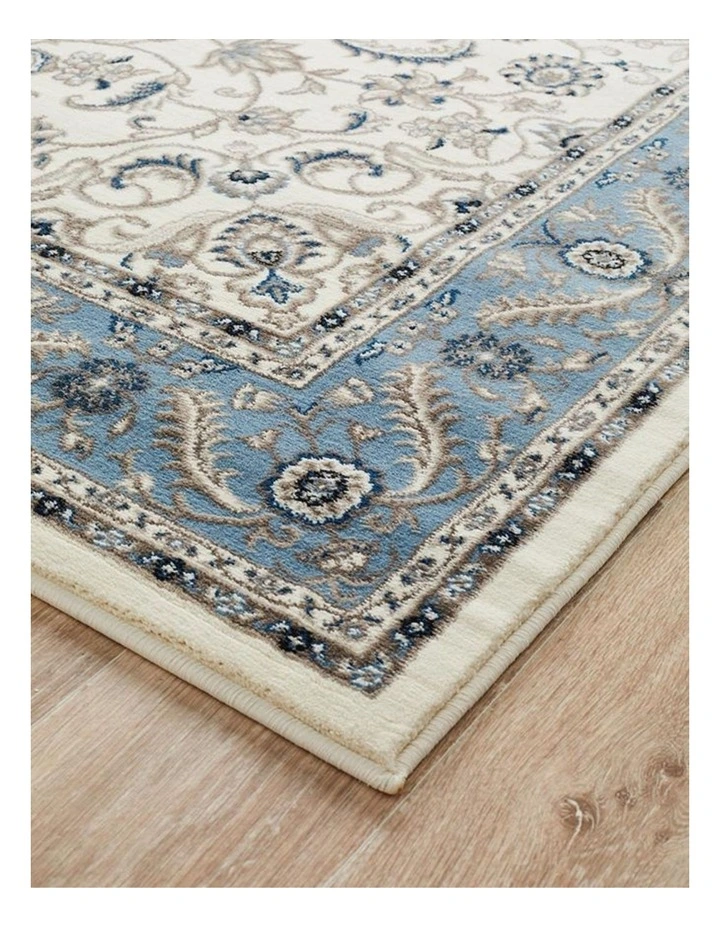 Sydney Collection Classic Rug in White/Blue