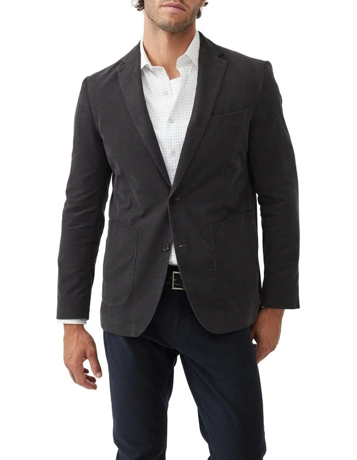 Saint Bathans Sports Fit Jacket in Charcoal