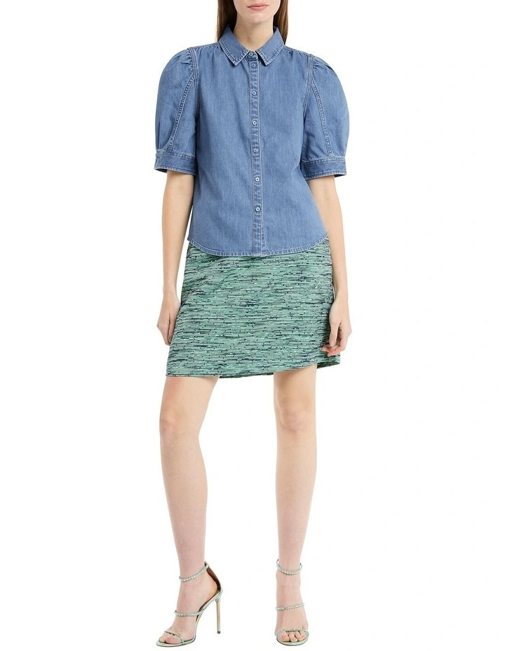 Never Jean Kissed Shirt in Light Wash