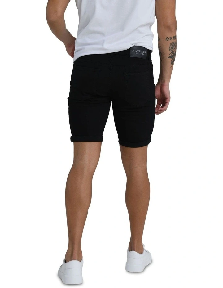 Mersea Distressed Short in Black
