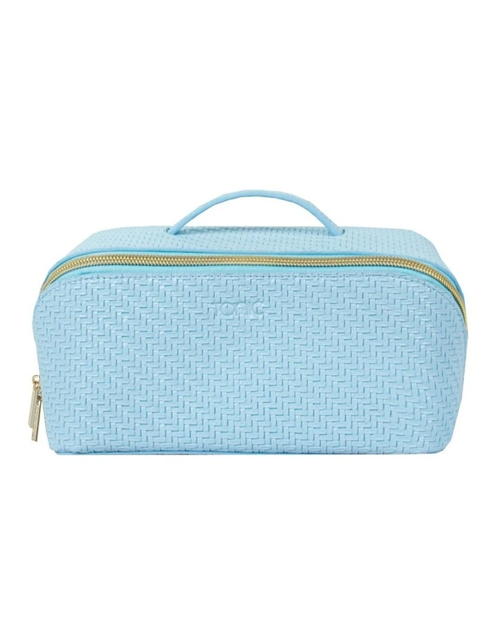 Herringbone Beauty Bag Medium in Bluebell