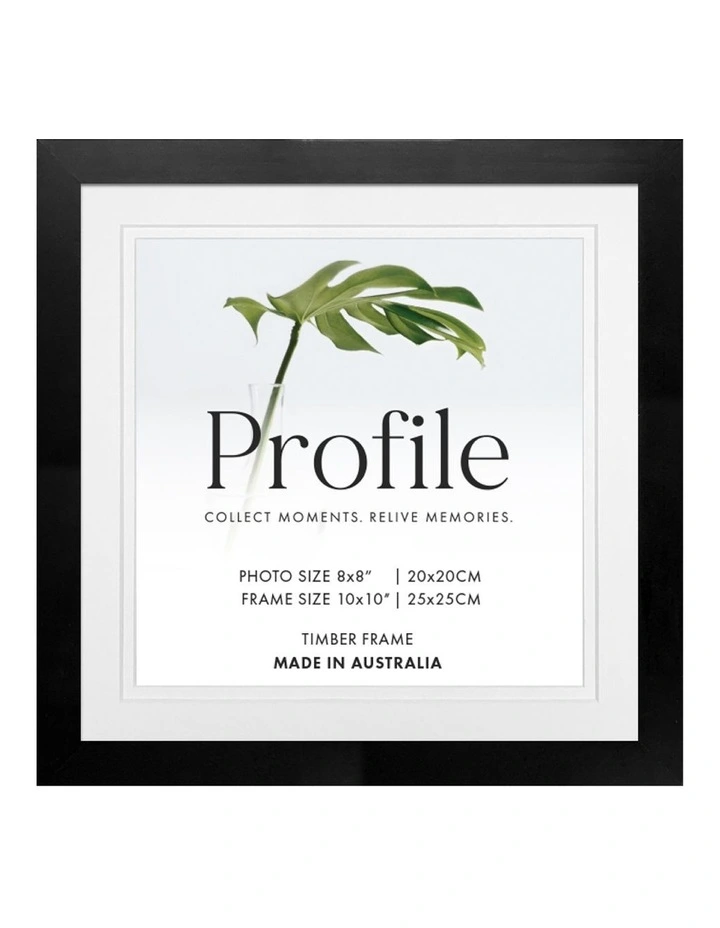 Australia Made Timber Photo Frame 10x10"/8x8" (3 Pack) in Black