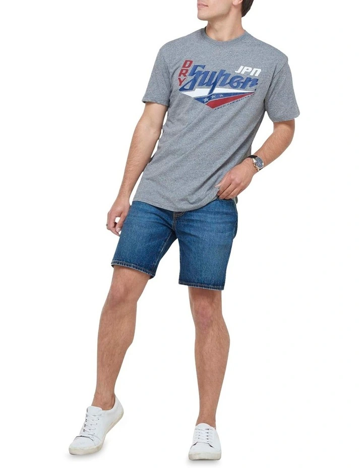 Boho Box Fit Graphic Tee Grey Marle