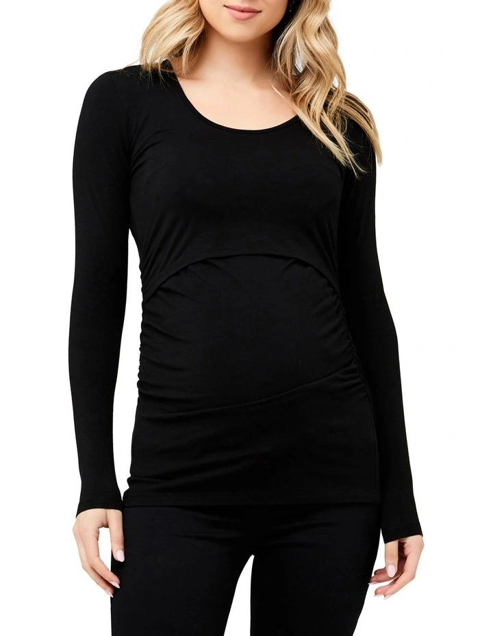 Organic Nursing Top in Black