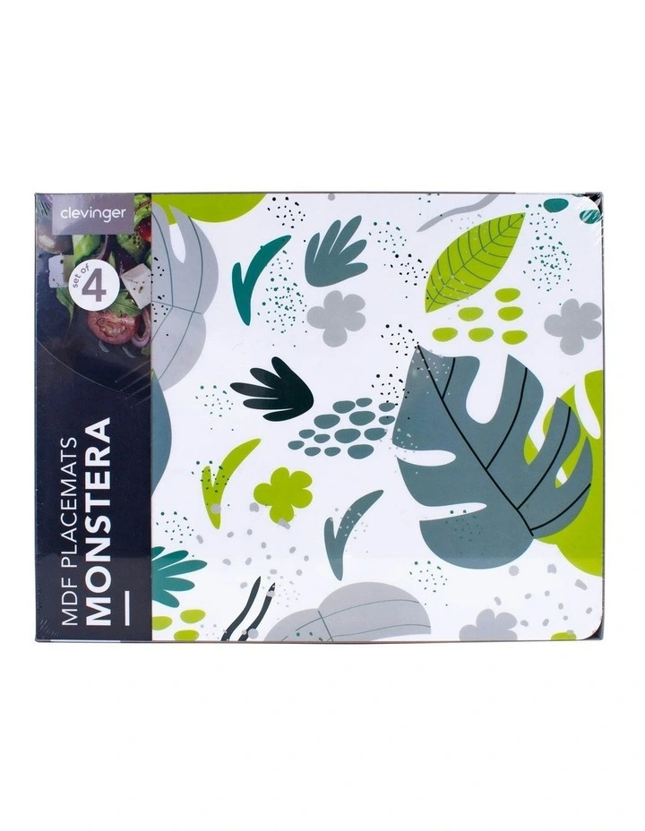 MD Placemats Monstera Set of 4 in Multi