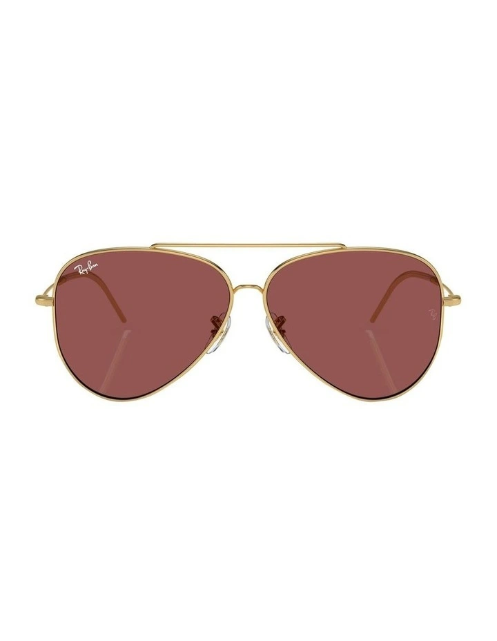 Aviator Reverse Sunglasses in Gold