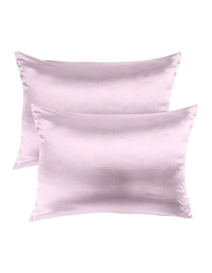 Mulberry Soft Silk Hypoallergenic Pillowcase Twin Pack 51x76cm in Lilac