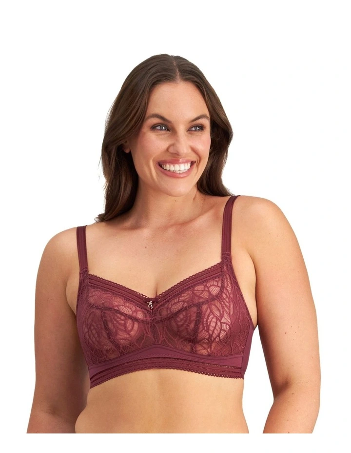 Mysterious Wire Free Bra in Windsor Wine