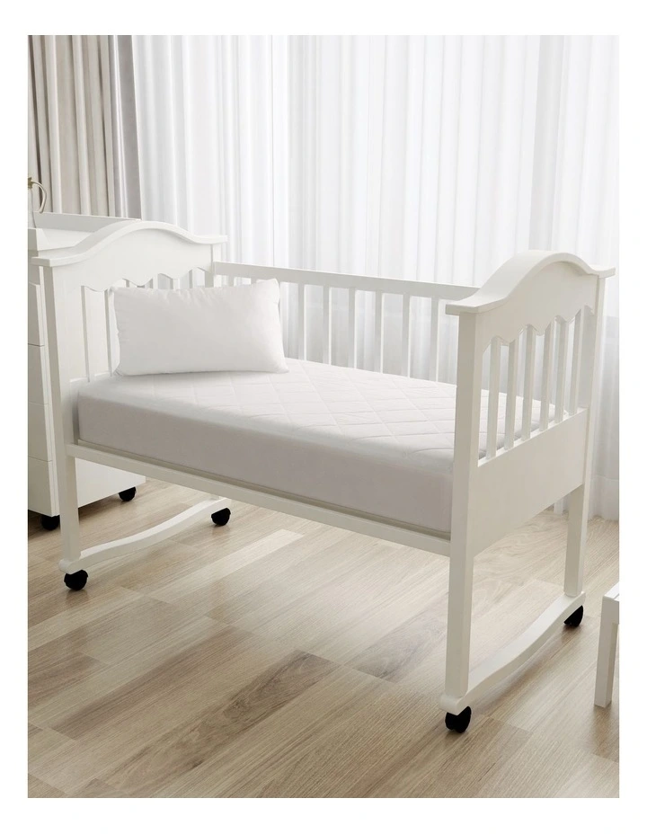 Cot Size Tencel Mattress Protector in White