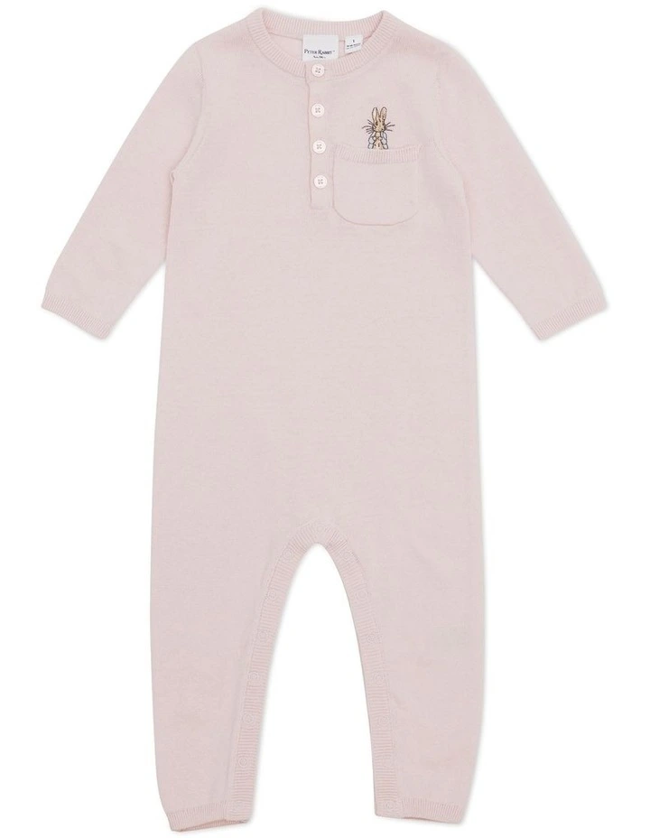 Knitted Romper in Pink