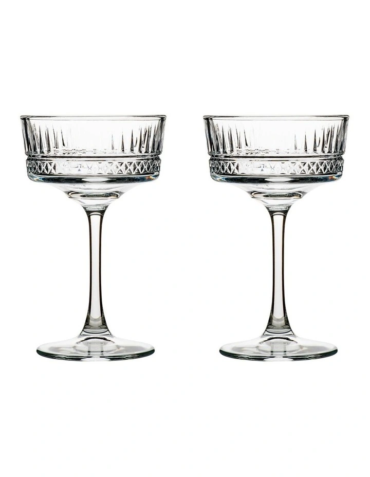 Cocktail & Co Atlas Coupe Glass Gift Boxed Set of 2 260ml in Clear