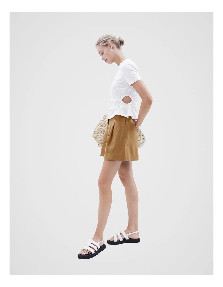 Cutout Tee in White