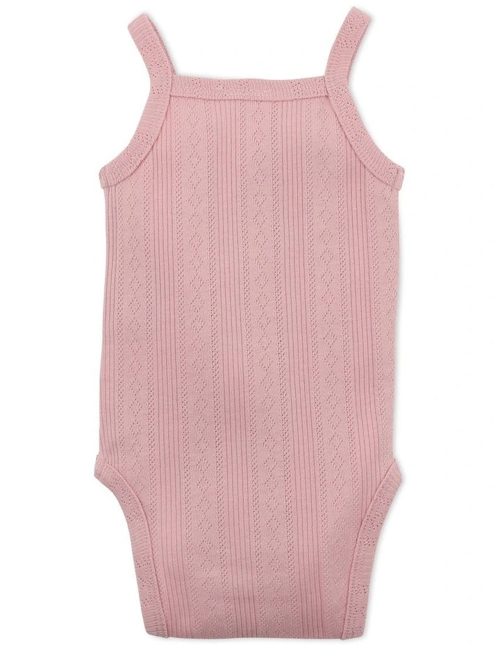 Pointelle Bodysuit In Pink