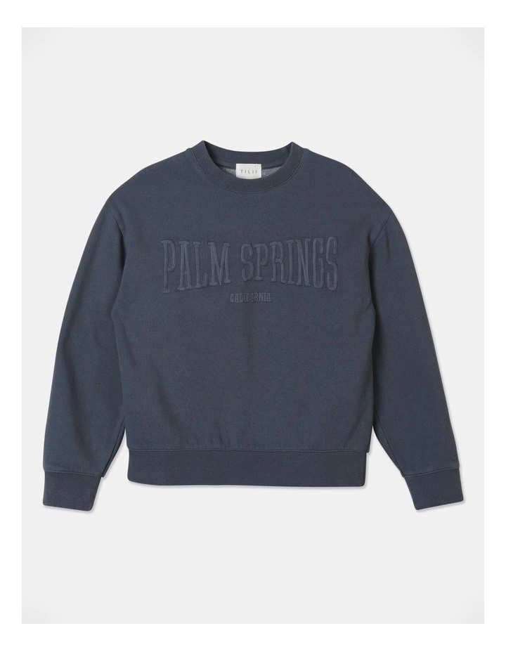 Essentials Crew Neck Sweat Top in Charcoal