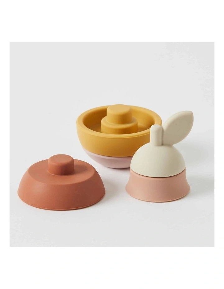 Charli Silicone Pear Stacker Toy 11cm in Multi