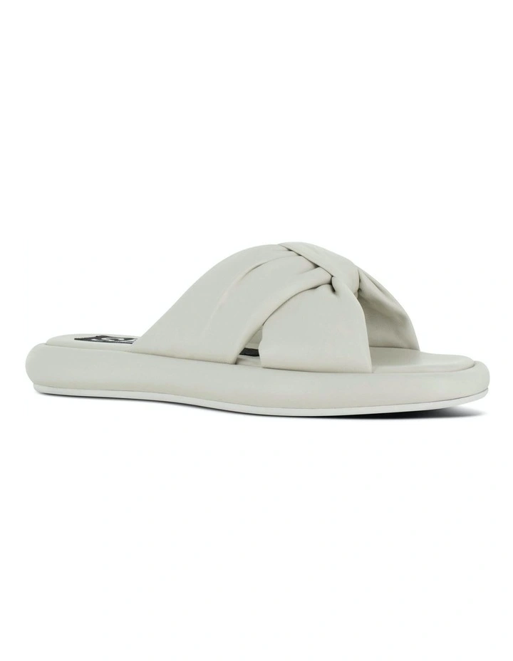 Bubbles Flat Sandals in White