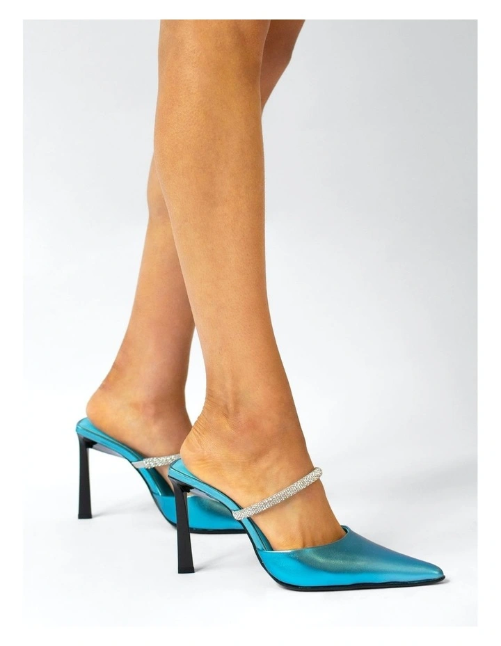 Odessy I Heeled Mules in Blue
