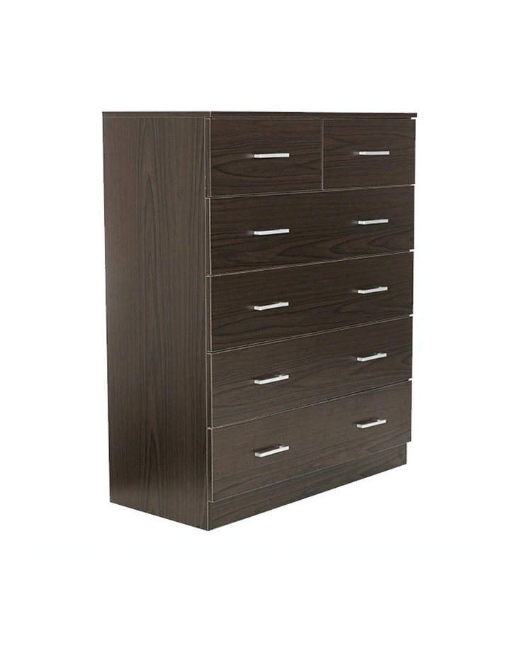Tallboy Dresser 6 Chest of Drawers Cabinet 85 x 39.5 x 105 Brown