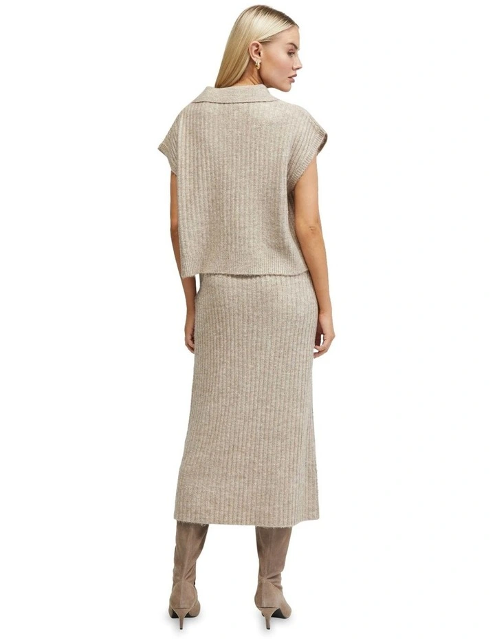 Becca Polo Neck Vest in Camel