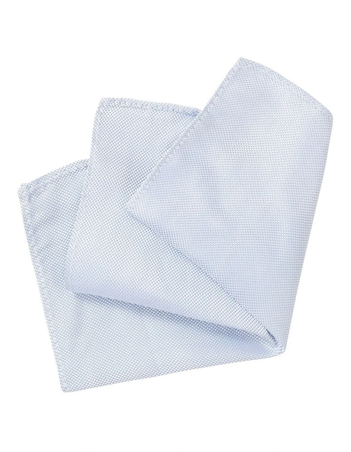 Pocket Square Dobby Plain Handkerchiefs in Blue