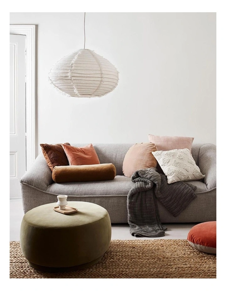 Luxury Velvet 55cm Round Cushion Hazelnut