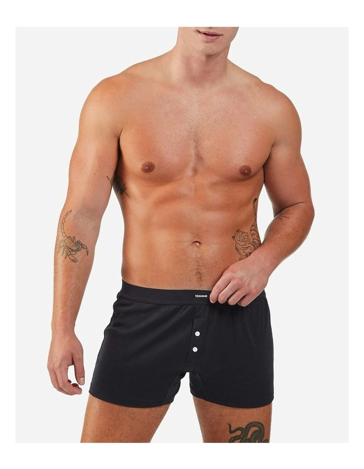 Cotton Boxer Short in Black