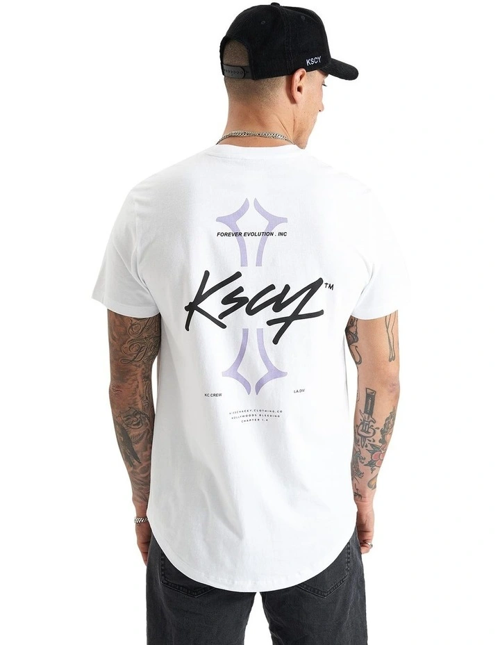 Ecuclid Dual Curved Tee in White