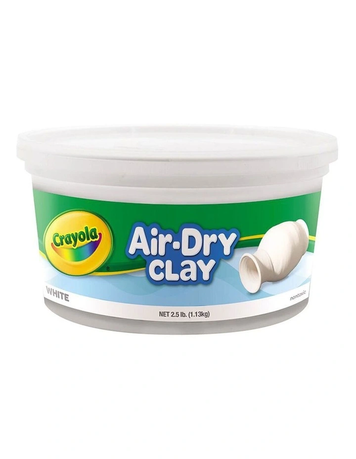 1.13kg Air Dry Clay Tub Kids/Children 6y Modelling Mold Play Toy White