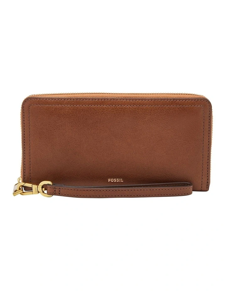 Logan Brown Zip Around Wallet