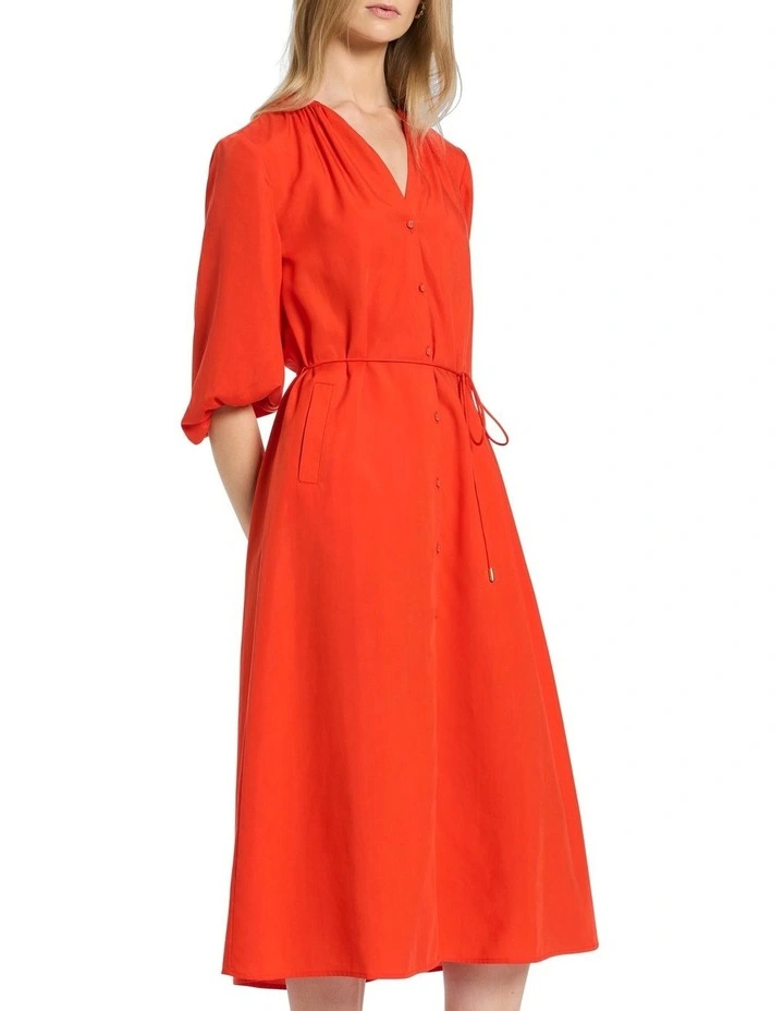 Pauline Midi Dress in Carrot