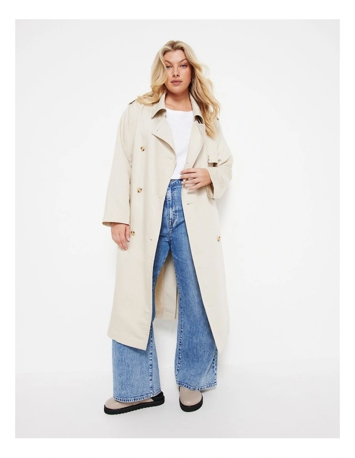 The Soft Twill Trench in Ecru