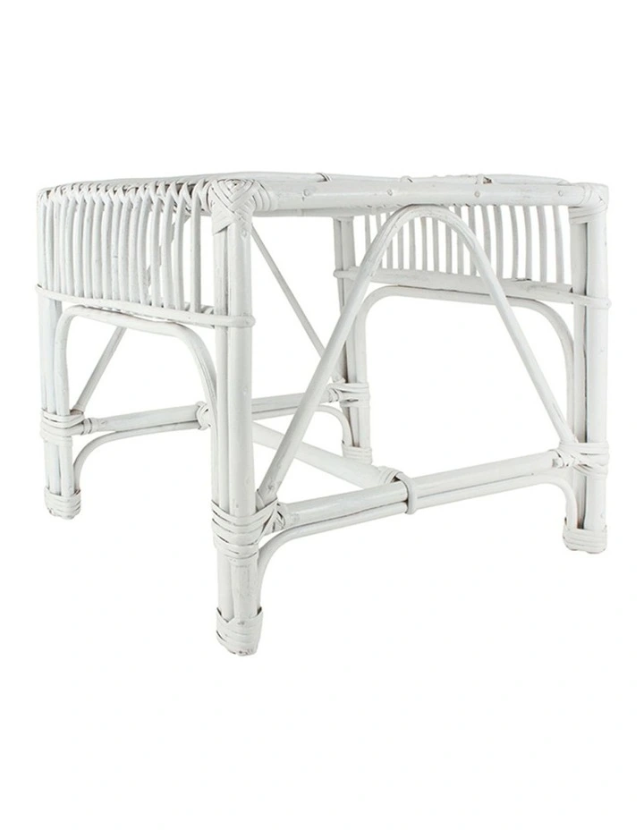 Side Table/Foot Stool in White